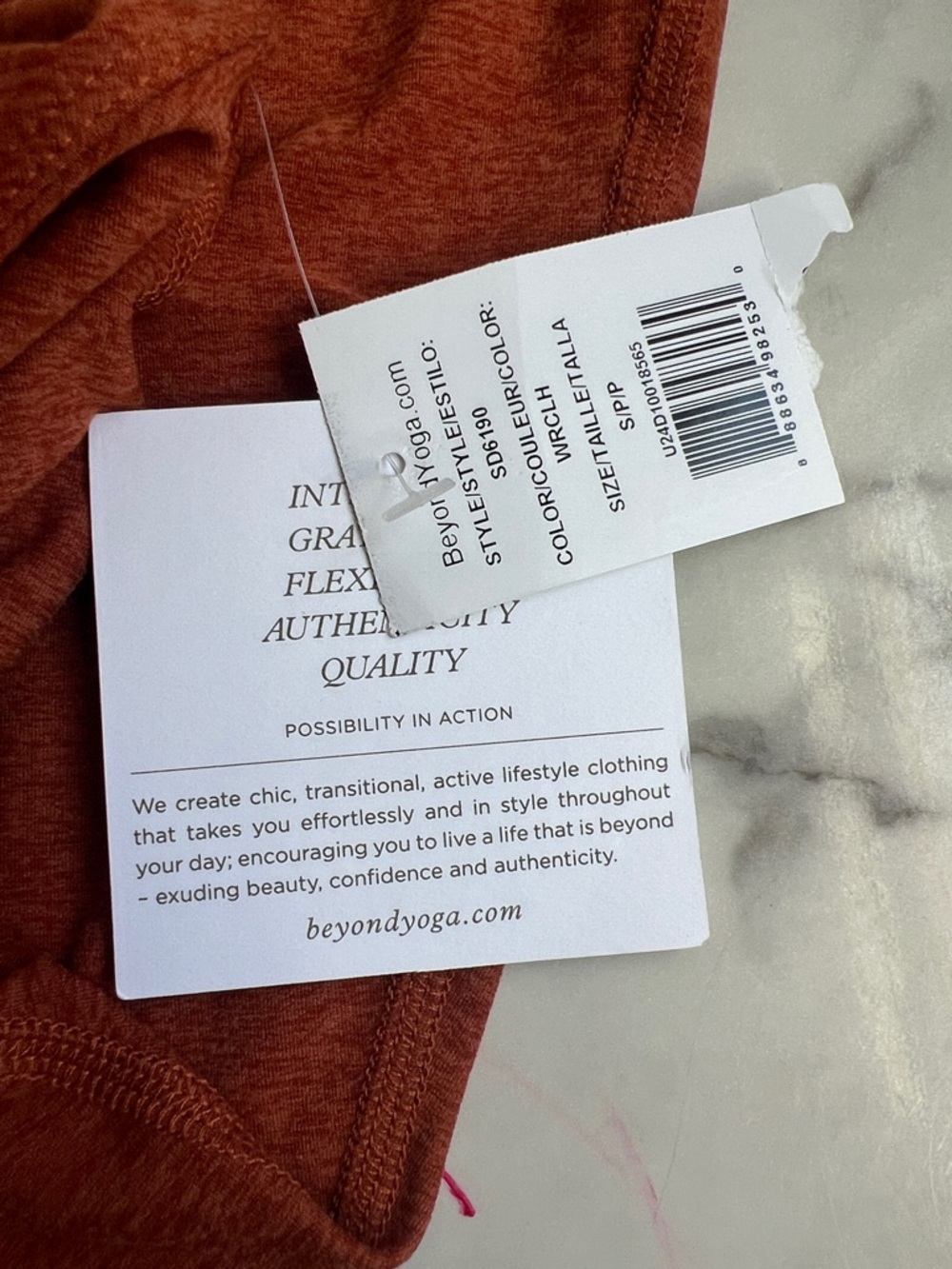 Beyond Yoga Rust One-Shoulder Knit Dress - Picture 8 of 9